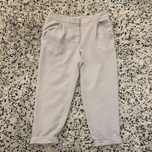 Wilfred Aritzia Allant Grey Pants Size 8 Rolled Cuff Cropped Light weight